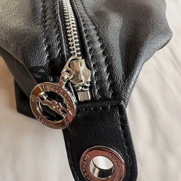 longchamp le pliage cuir medium tote - Picture 5 of 16